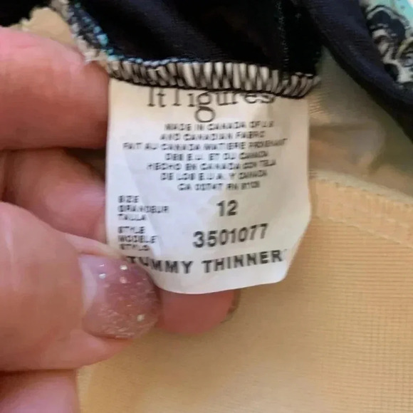 It Figures! Tummy Thinner One Piece Bathing Suit with Straps - Picture 6 of 8